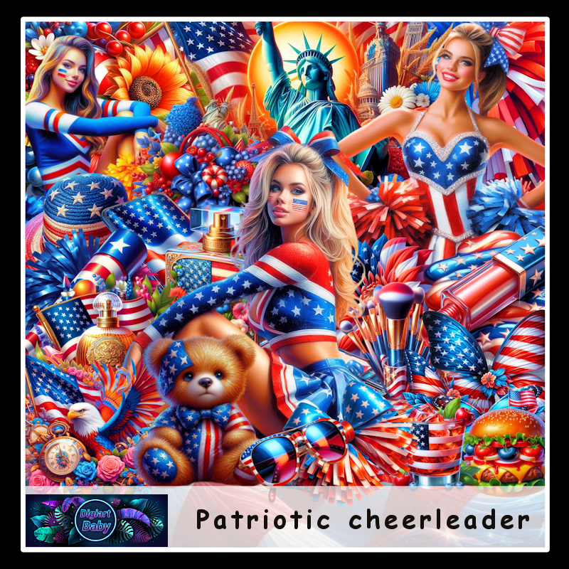 (image for) Patriotic cheerleader